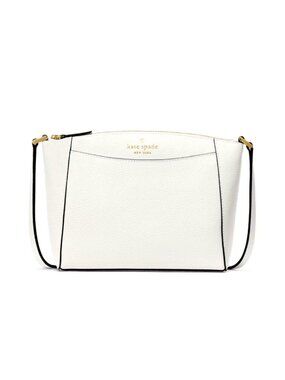New Kate Spade Monica Pebbled Leather Crossbody Meringue